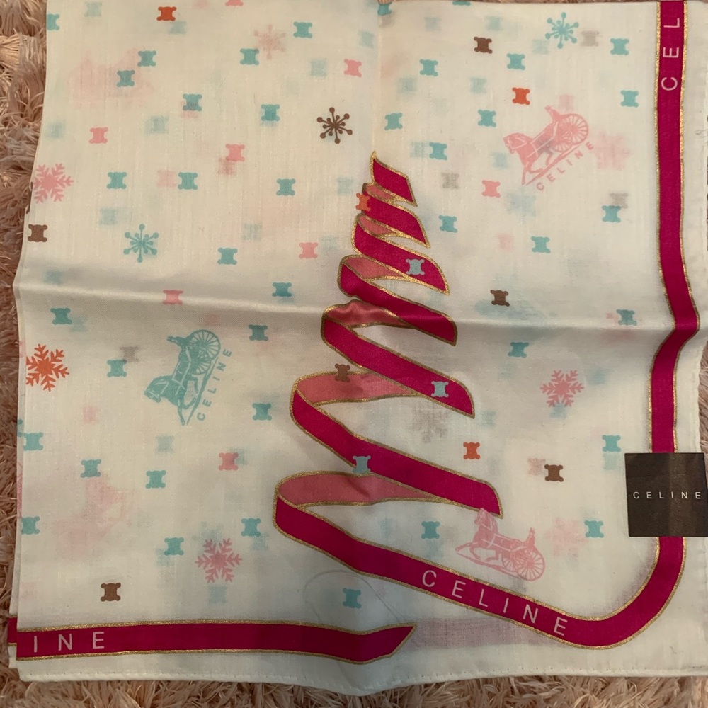 Authentic Celine Handkerchief/Bandana/Pocket Squar